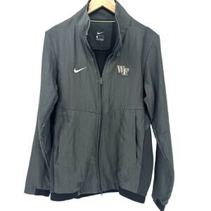 Wake Forest Jacket Mens Small Demon Deacons Gray Full Zip Team On Field Nike